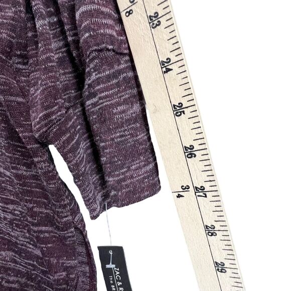 Zac & Rachel Sweater Women 2XL Potent Purple Heather Pullover Zip Detail Stretch - Picture 9 of 15